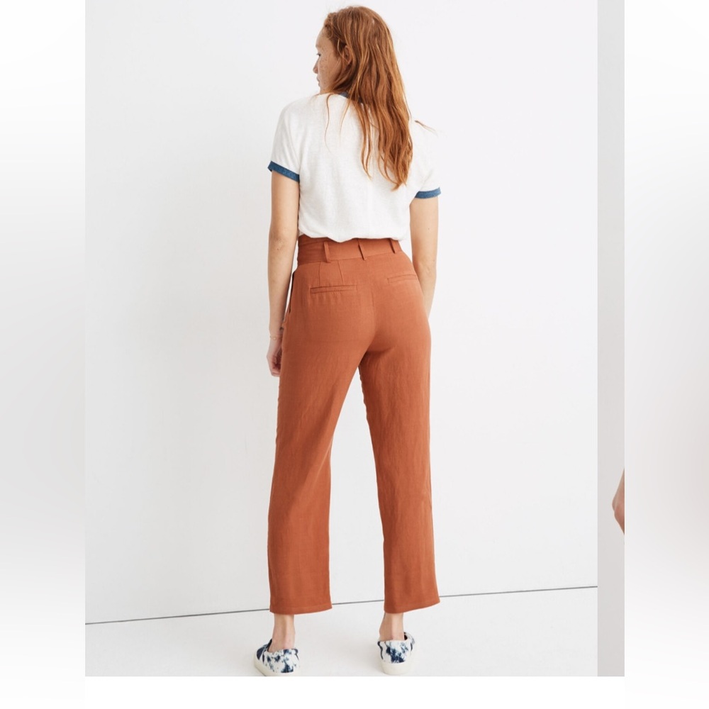 Madewell Rust Paperbag Waist Pants - Picture 2 of 6
